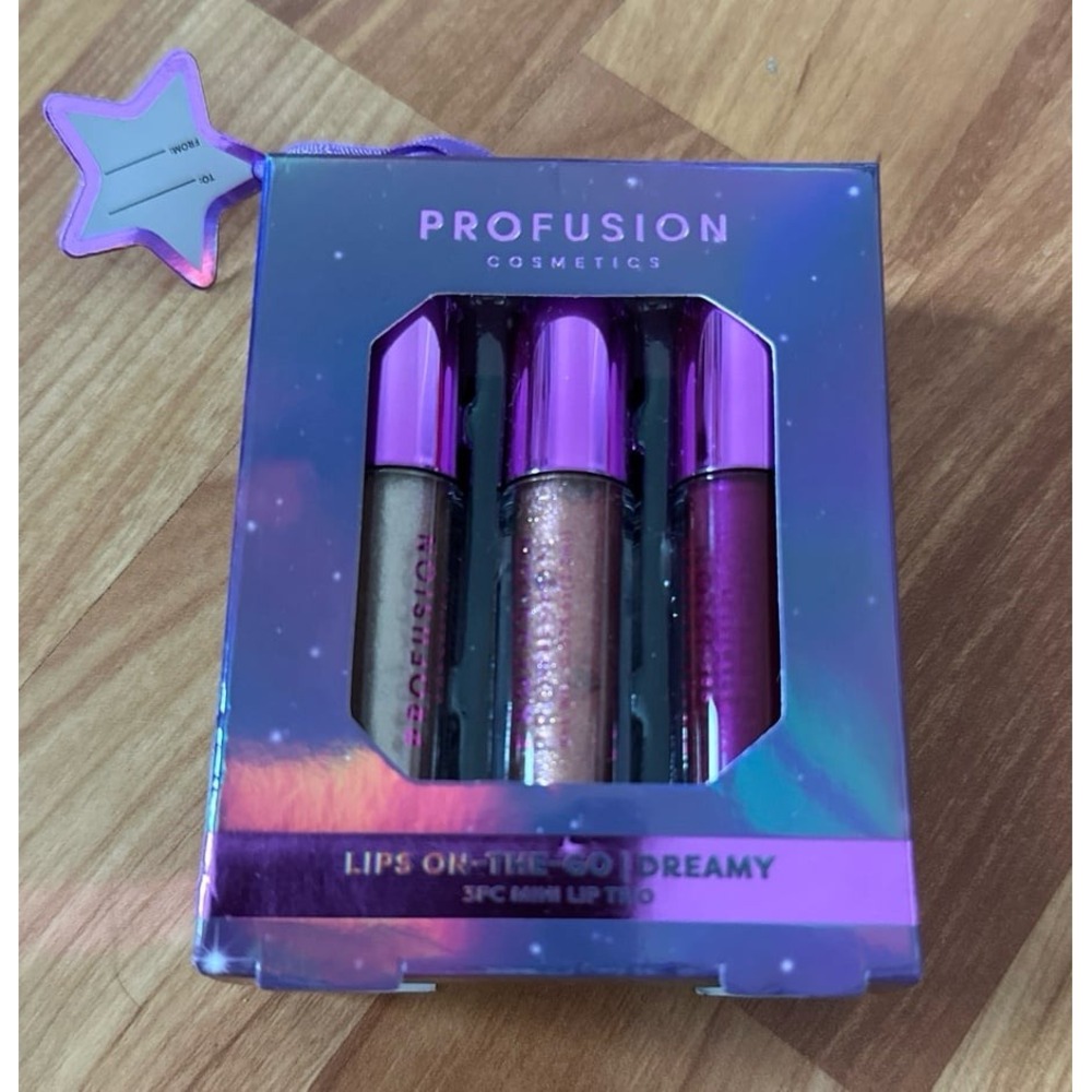 New Profusion Lips To Go‎ Trio Gift Set Dreamy Sparkling Gloss